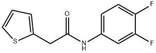 N-(3,4-difluorophenyl)-2-thien-2-ylacetamide 结构式