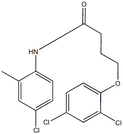 N-(4-chloro-2-methylphenyl)-4-[(2,4-dichlorophenyl)oxy]butanamide 结构式