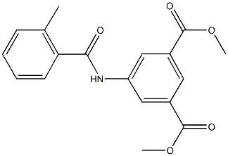 dimethyl 5-[(2-methylbenzoyl)amino]isophthalate 结构式