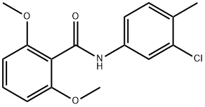 N-(3-chloro-4-methylphenyl)-2,6-dimethoxybenzamide 结构式