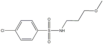 4-chloro-N-(3-methoxypropyl)benzenesulfonamide 结构式