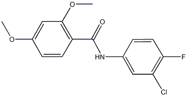 N-(3-chloro-4-fluorophenyl)-2,4-dimethoxybenzamide 结构式