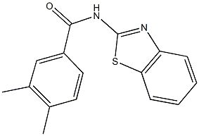 N-(1,3-benzothiazol-2-yl)-3,4-dimethylbenzamide 结构式