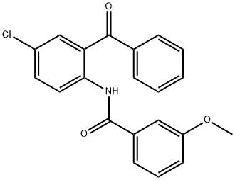 N-(2-benzoyl-4-chlorophenyl)-3-methoxybenzamide 结构式