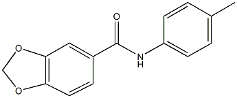 N-(4-methylphenyl)-1,3-benzodioxole-5-carboxamide 结构式