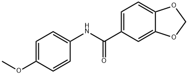 N-(4-methoxyphenyl)-1,3-benzodioxole-5-carboxamide 结构式