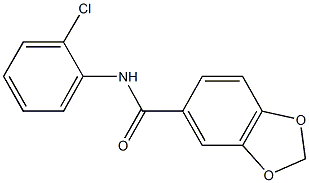 N-(2-chlorophenyl)-1,3-benzodioxole-5-carboxamide 结构式