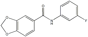 N-(3-fluorophenyl)-1,3-benzodioxole-5-carboxamide 结构式