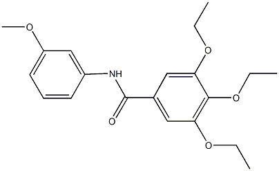 3,4,5-triethoxy-N-(3-methoxyphenyl)benzamide 结构式