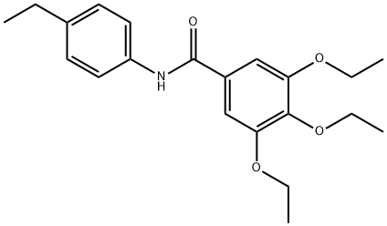 3,4,5-triethoxy-N-(4-ethylphenyl)benzamide 结构式