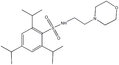 2,4,6-triisopropyl-N-[2-(4-morpholinyl)ethyl]benzenesulfonamide 结构式
