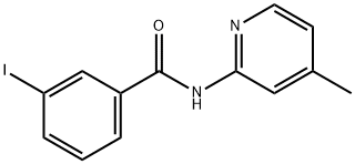 3-iodo-N-(4-methyl-2-pyridinyl)benzamide 结构式