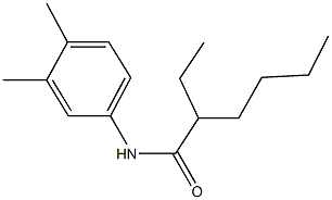 N-(3,4-dimethylphenyl)-2-ethylhexanamide 结构式