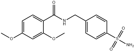 N-[4-(aminosulfonyl)benzyl]-2,4-dimethoxybenzamide 结构式