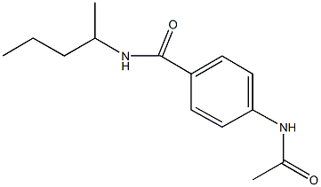 4-(acetylamino)-N-(1-methylbutyl)benzamide 结构式