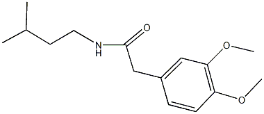 2-(3,4-dimethoxyphenyl)-N-isopentylacetamide 结构式