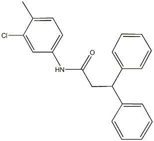 N-(3-chloro-4-methylphenyl)-3,3-diphenylpropanamide 结构式