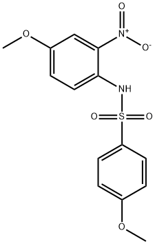 N-{2-nitro-4-methoxyphenyl}-4-methoxybenzenesulfonamide 结构式