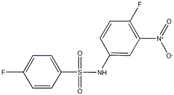 4-fluoro-N-{4-fluoro-3-nitrophenyl}benzenesulfonamide 结构式