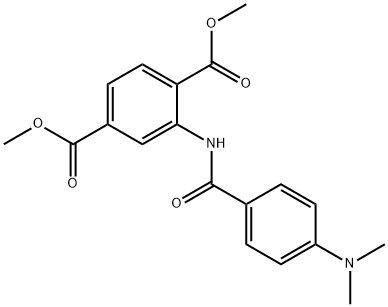 dimethyl 2-{[4-(dimethylamino)benzoyl]amino}terephthalate 结构式