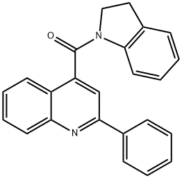 4-(2,3-dihydro-1H-indol-1-ylcarbonyl)-2-phenylquinoline 结构式