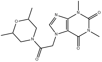 7-[2-(2,6-dimethyl-4-morpholinyl)-2-oxoethyl]-1,3-dimethyl-3,7-dihydro-1H-purine-2,6-dione 结构式