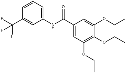 3,4,5-triethoxy-N-[3-(trifluoromethyl)phenyl]benzamide 结构式