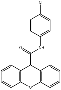 N-(4-chlorophenyl)-9H-xanthene-9-carboxamide 结构式