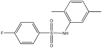 N-(2,5-dimethylphenyl)-4-fluorobenzenesulfonamide 结构式