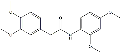 N-(2,4-dimethoxyphenyl)-2-(3,4-dimethoxyphenyl)acetamide 结构式