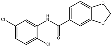 N-(2,5-dichlorophenyl)-1,3-benzodioxole-5-carboxamide 结构式