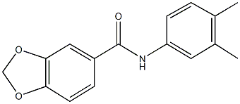 N-(3,4-dimethylphenyl)-1,3-benzodioxole-5-carboxamide 结构式