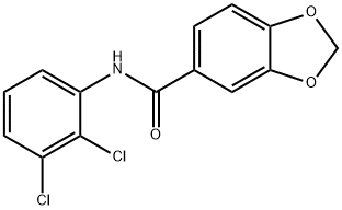 N-(2,3-dichlorophenyl)-1,3-benzodioxole-5-carboxamide 结构式