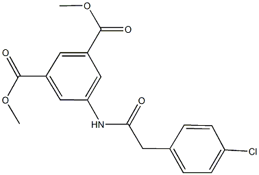 dimethyl 5-{[(4-chlorophenyl)acetyl]amino}isophthalate 结构式