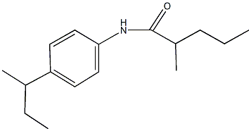 N-(4-sec-butylphenyl)-2-methylpentanamide 结构式