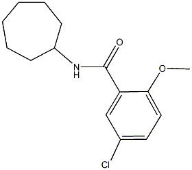 5-chloro-N-cycloheptyl-2-methoxybenzamide 结构式
