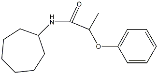 N-cycloheptyl-2-phenoxypropanamide 结构式