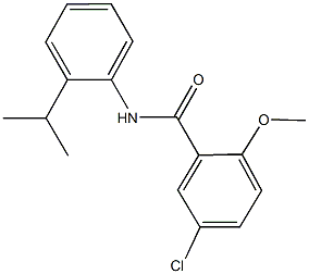 5-chloro-N-(2-isopropylphenyl)-2-methoxybenzamide 结构式