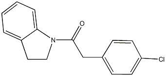 1-[(4-chlorophenyl)acetyl]indoline 结构式