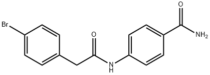 4-{[(4-bromophenyl)acetyl]amino}benzamide 结构式