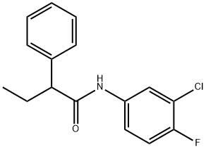 N-(3-chloro-4-fluorophenyl)-2-phenylbutanamide 结构式