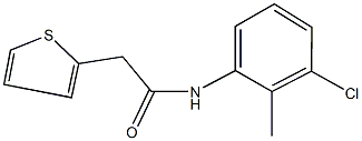 N-(3-chloro-2-methylphenyl)-2-(2-thienyl)acetamide 结构式