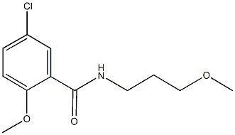 5-chloro-2-methoxy-N-(3-methoxypropyl)benzamide 结构式