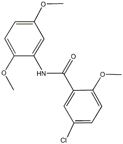 5-chloro-N-(2,5-dimethoxyphenyl)-2-methoxybenzamide 结构式