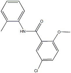 5-chloro-2-methoxy-N-(2-methylphenyl)benzamide 结构式