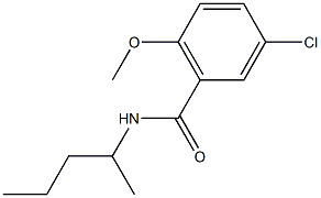 5-chloro-2-methoxy-N-(1-methylbutyl)benzamide 结构式