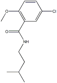 5-chloro-N-isopentyl-2-methoxybenzamide 结构式