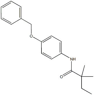 N-[4-(benzyloxy)phenyl]-2,2-dimethylbutanamide 结构式