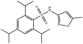 2,4,6-triisopropyl-N-(5-methylisoxazol-3-yl)benzenesulfonamide 结构式
