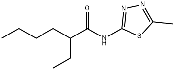 2-ethyl-N-(5-methyl-1,3,4-thiadiazol-2-yl)hexanamide 结构式